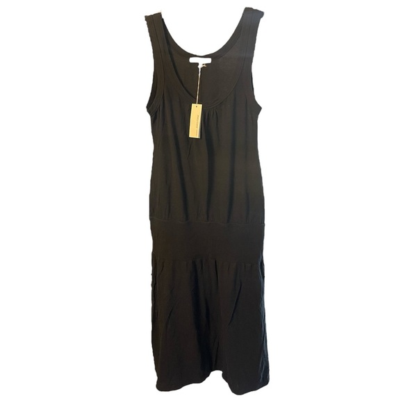 Standard James Perse Black Midi Dress, Elevated Basics, Beachy, Summer, 1/ S - Picture 2 of 6